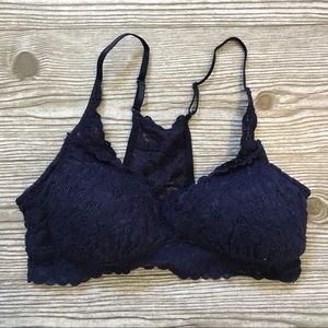 Aerie | Navy Blue Lace Padded Bralette